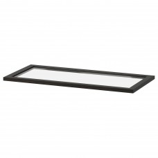 Полка стеклянная IKEA KOMPLEMENT черно-коричневый 75x35 см (104.375.53)