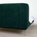 Каркас кровати с обивкой IKEA TUFJORD темно-зеленый 160x200 см (104.464.11)