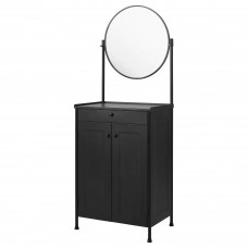 Шкафчик зеркальный IKEA KORNSJO черный 70x47 см (104.554.10)