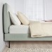 Каркас кровати с обивкой IKEA VADHEIM светло-зеленый 160x200 см (104.656.59)