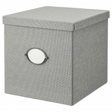 Коробка з кришкою IKEA KVARNVIK сірий 32x35x32 см (104.669.51)