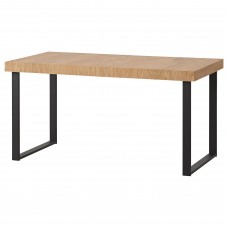 Розкладний стіл IKEA TARSELE дубовий шпон чорний 150/200x80 см (104.684.22)