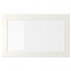Скляні дверці IKEA OSTVIK білий прозоре скло 60x38 см (104.727.06)