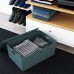 Коробка с крышкой IKEA KUGGIS бирюзовый 37x54x21 см (104.768.27)