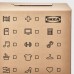 Картонный ящик IKEA DUNDERGUBBE коричневый 50x31x40 см (104.770.49)