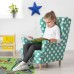 Кресло детское IKEA STRANDMON бирюзовые точки (104.800.61)