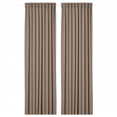 Світлонепроникні штори IKEA MAJGULL сірий коричневий 145x300 см (104.881.18)