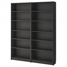 Стелаж для книг IKEA BILLY чорно-коричневий 160x28x202 см (190.204.75)