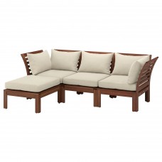3-місний модульний диван IKEA APPLARO коричневий бежевий 143/223x80x78 см (190.546.96)