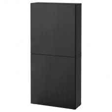 Навесной шкаф IKEA BESTA черно-коричневый 60x22x128 см (190.579.06)