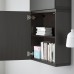 Навесной шкаф IKEA BESTA черно-коричневый 60x22x128 см (190.579.06)