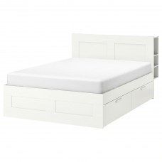 Каркас кровати IKEA BRIMNES белый 180x200 см (190.991.57)