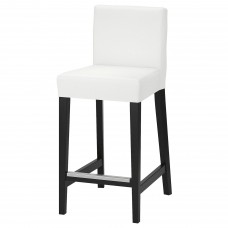 Барний стілець IKEA HENRIKSDAL коричнево-чорний білий 63 см (191.843.15)