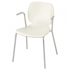 Кресло с подлокотниками IKEA SVENBERTIL белый хромированный (191.977.04)