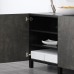 Комбінація шаф та стелажів IKEA BESTA чорно-коричневий темно-сірий 180x42x74 см (192.060.01)