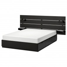 Каркас ліжка IKEA NORDLI антрацит 140x200 см (192.414.05)