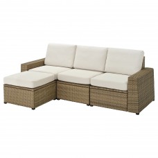 3-місний модульний диван IKEA SOLLERON коричневий бежевий 223x144x88 см (192.526.82)