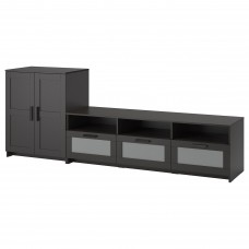 Комбинация шкафов под TV IKEA BRIMNES черный 258x41x95 см (192.782.10)