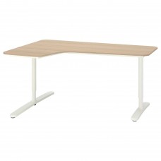 Кутовий лівобічний письмовий стіл IKEA BEKANT 160x110 см (192.828.39)