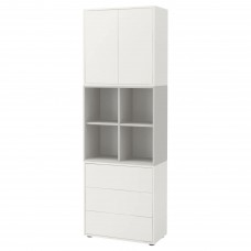 Комбінація шаф на ніжках IKEA EKET білий світло-сірий 70x35x212 см (192.865.16)