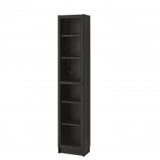 Книжкова шафа IKEA BILLY / OXBERG чорно-коричневий скло 40x30x202 см (192.873.99)