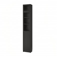 Книжкова шафа IKEA BILLY / OXBERG чорно-коричневий скло 40x30x237 см (192.874.22)