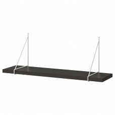 Полиця навісна IKEA BERGSHULT / PERSHULT коричнево-чорний білий 80x20 см (192.907.21)