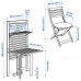 Настінна панель з столиком і 2 стільці IKEA APPLARO коричневий бежевий (192.912.59)