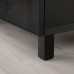 Комбінація меблів IKEA BESTA чорно-коричневий чорне скло 180x42x74 см (193.026.96)