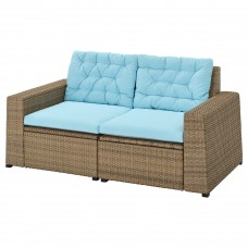 Модульний диван IKEA SOLLERON коричневий світло-блакитний 161x82x84 см (193.032.19)