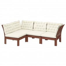 Модульний кутовий 3-місний диван IKEA APPLARO коричневий бежевий 143/223x80x80 см (193.038.27)