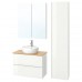 Набір меблів для ванної IKEA GODMORGON/TOLKEN / TORNVIKEN білий бамбук 82 см (193.045.01)