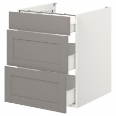 Напольный кухонный шкаф IKEA ENHET белый серый 60x62x75 см (193.209.83)