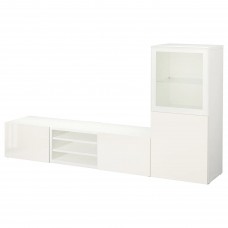 Комбинация шкафов под TV IKEA BESTA белый 240x42x129 см (193.304.87)