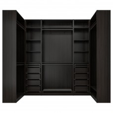 Кутовий гардероб IKEA PAX чорно-коричневий 113/276/113x236 см (193.313.40)