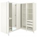 Угловой гардероб IKEA PAX / GRIMO/VIKEDAL белый зеркальное стекло 210/160x201 см (193.318.68)