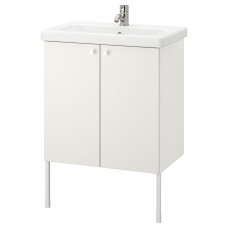 Шкаф для раковины IKEA ENHET / TVALLEN белый 64x43x87 см (193.364.65)