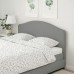 Ліжко з м'якою оббивкою IKEA HAUGA сірий 140x200 см (193.365.97)
