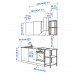 Кухня IKEA ENHET антрацит 223x63.5x222 см (193.377.52)