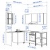 Угловая кухня IKEA ENHET белый (193.379.93)