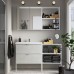 Набір меблів для ванної IKEA ENHET / TVALLEN під бетон білий 142x43x87 см (193.382.90)