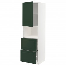 Модуль кухонної шафи IKEA METOD / MAXIMERA білий темно-зелений 60x60x200 см (193.744.38)