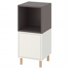 Комбінація шаф на ніжках IKEA EKET білий темно-сірий 35x35x80 см (193.860.78)