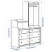 Комбінація шаф IKEA HAUGA сірий 140x199 см (193.882.23)