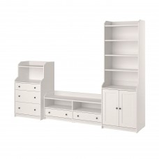 Комбінація шаф для TV IKEA HAUGA білий 277x46x199 см (193.884.40)