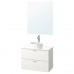Набір меблів для ванної IKEA GODMORGON/TOLKEN / KATTEVIK білий під мармур 82 см (193.895.38)