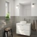 Набір меблів для ванної IKEA GODMORGON/TOLKEN / KATTEVIK білий під мармур 82 см (193.895.38)