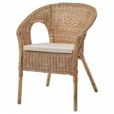 Кресло с подушкой-сиденьем IKEA AGEN ротанг натуральный (193.907.73)