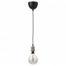 Підвісний світильник з лампочкою IKEA JALLBY / ROLLSBO нікельований (193.910.08)