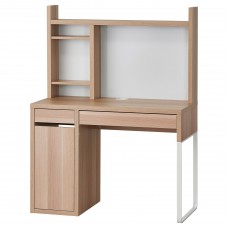 Комбінація письмового столу IKEA MICKE білений дуб 105x50 см (193.955.63)